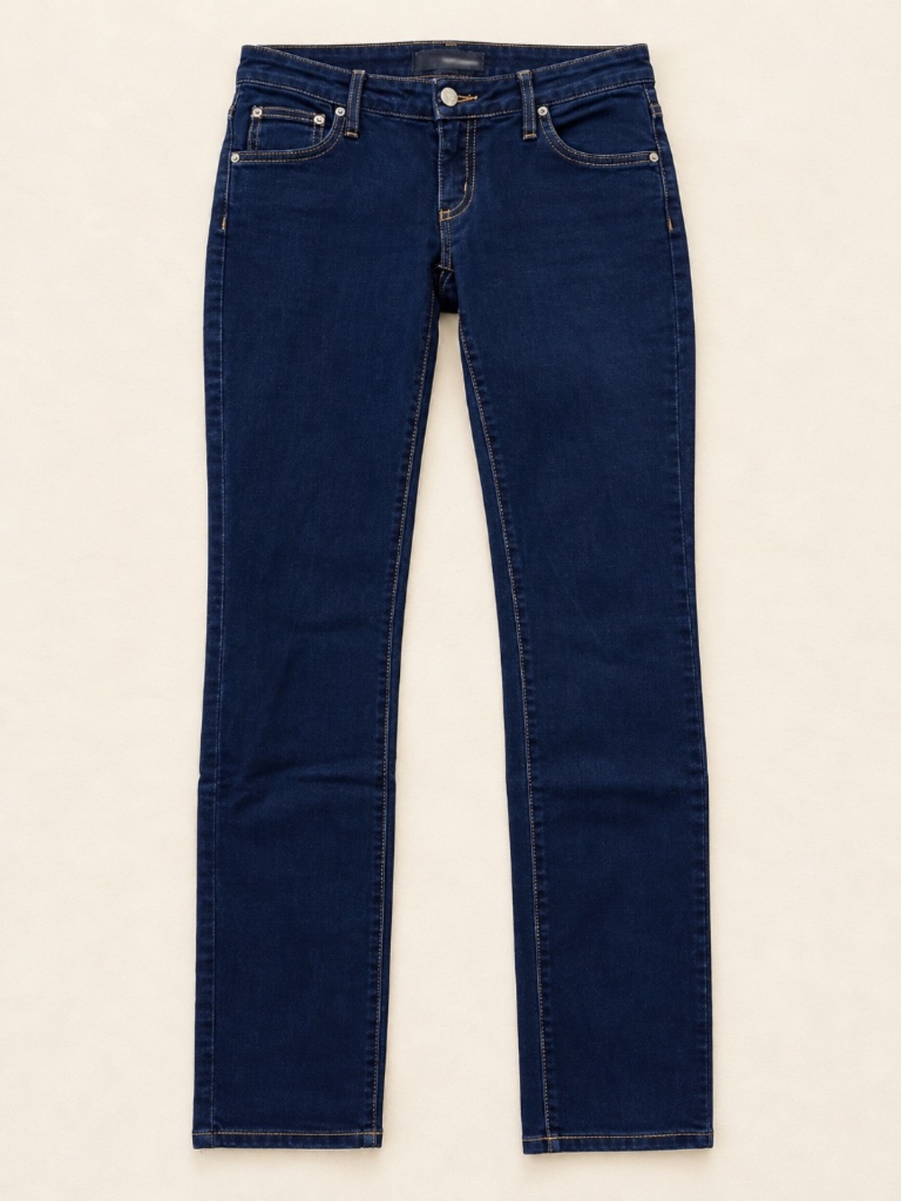Furst Premium Women’s Straight Leg Mid Rise Dark Wash Jeans Size 25